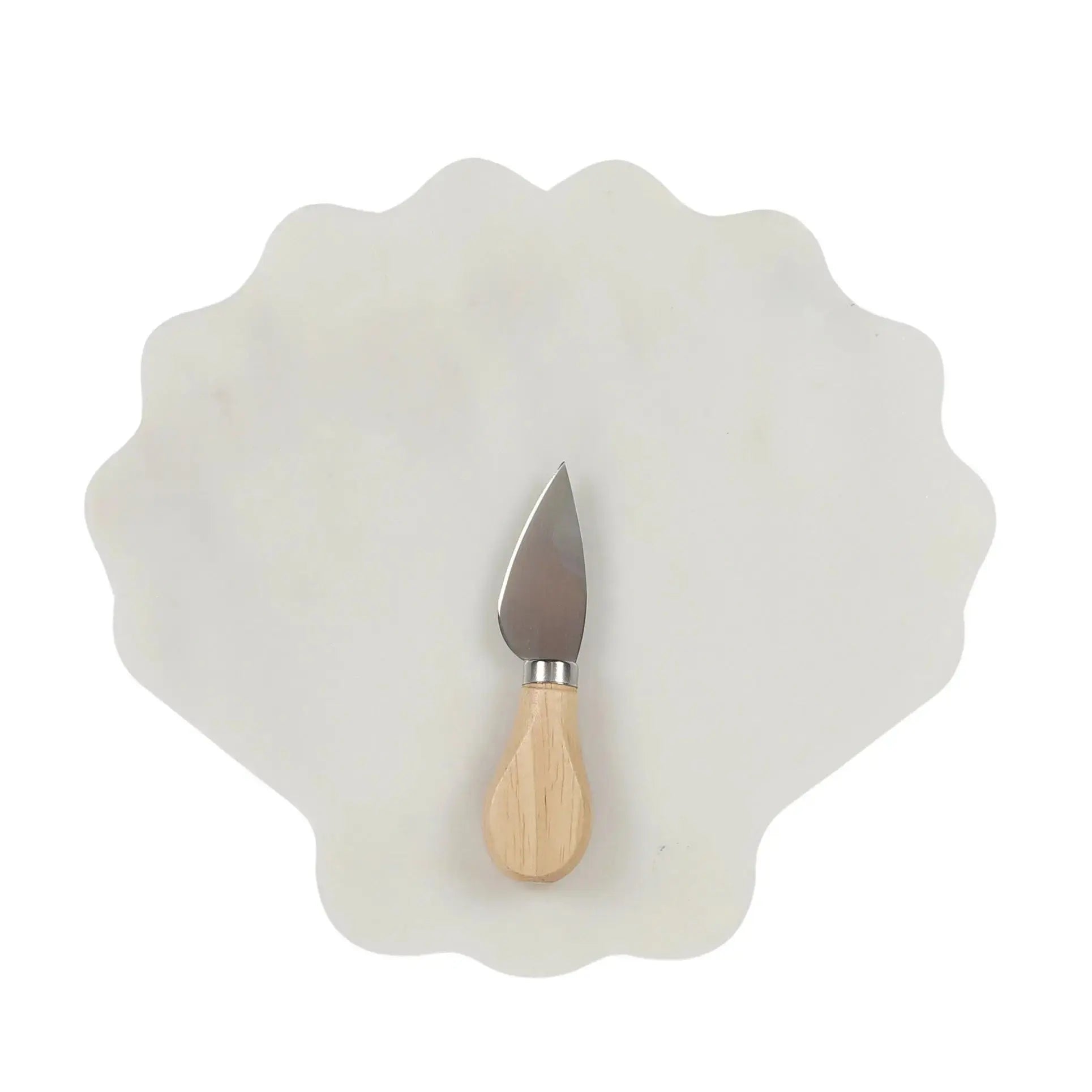Shell Shape Marble Board with Knife Set COAST