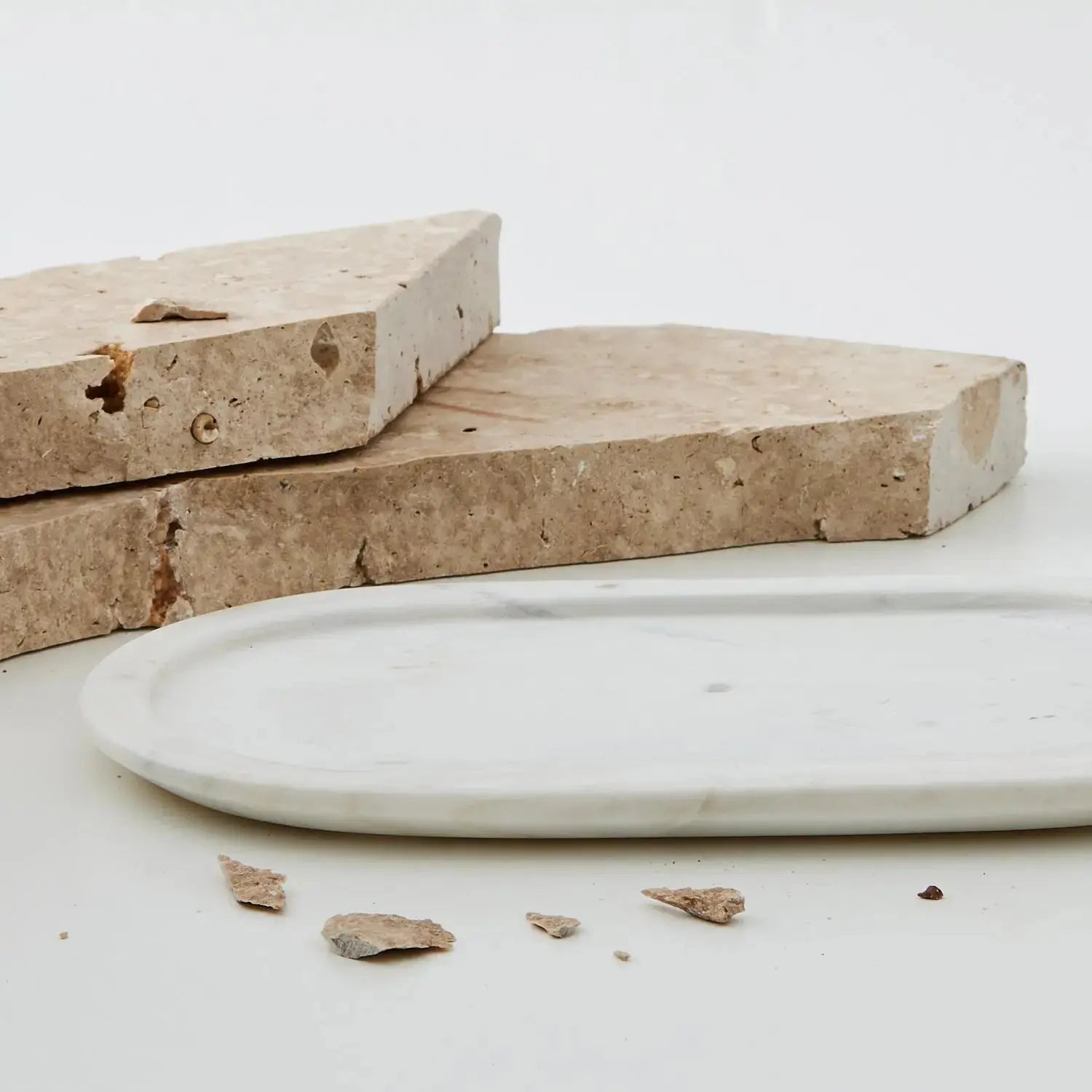 Solid Marble Tray White COAST