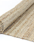 Taj Blue Natural Basket Weave Jute Rug