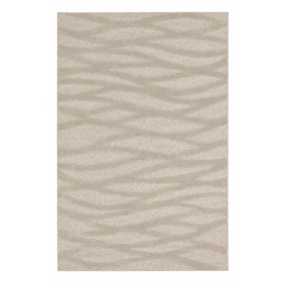 Urban Ecru Wave Beige Rug DecoRug