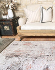 Vintage Crown Charles Ivory Blush Distressed Vintage Rug