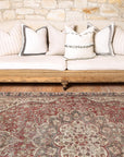 Vintage Crown Albert Red & Gold Distressed Vintage Rug -(2869-00)