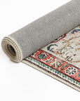 Vintage Crown Rudolph Ivory & Multi Distressed Vintage Rug - 316902