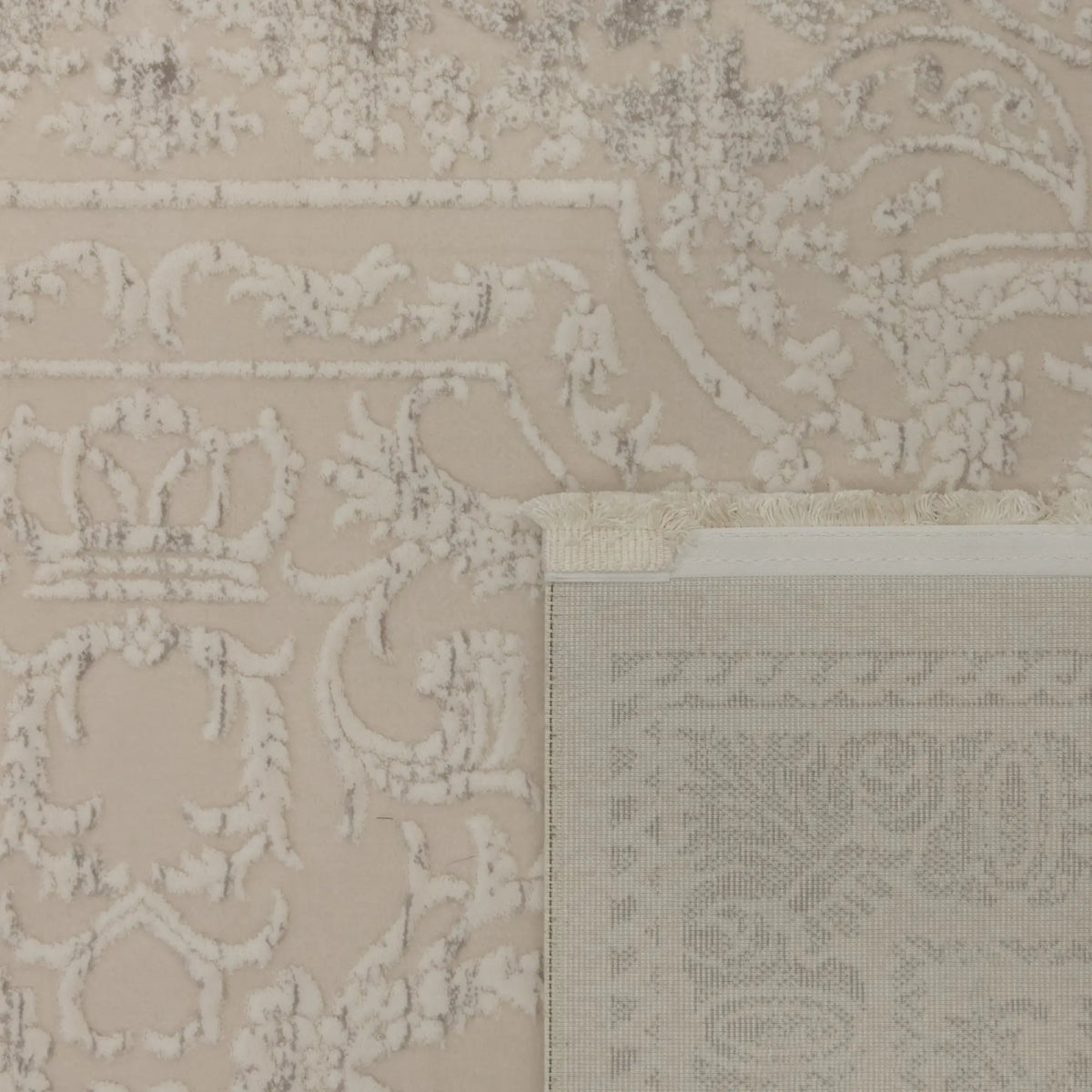 Varna Parterre Cream Grey Rug DecoRug