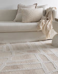 Wattle Ivory Beige Wool Rug THERUG