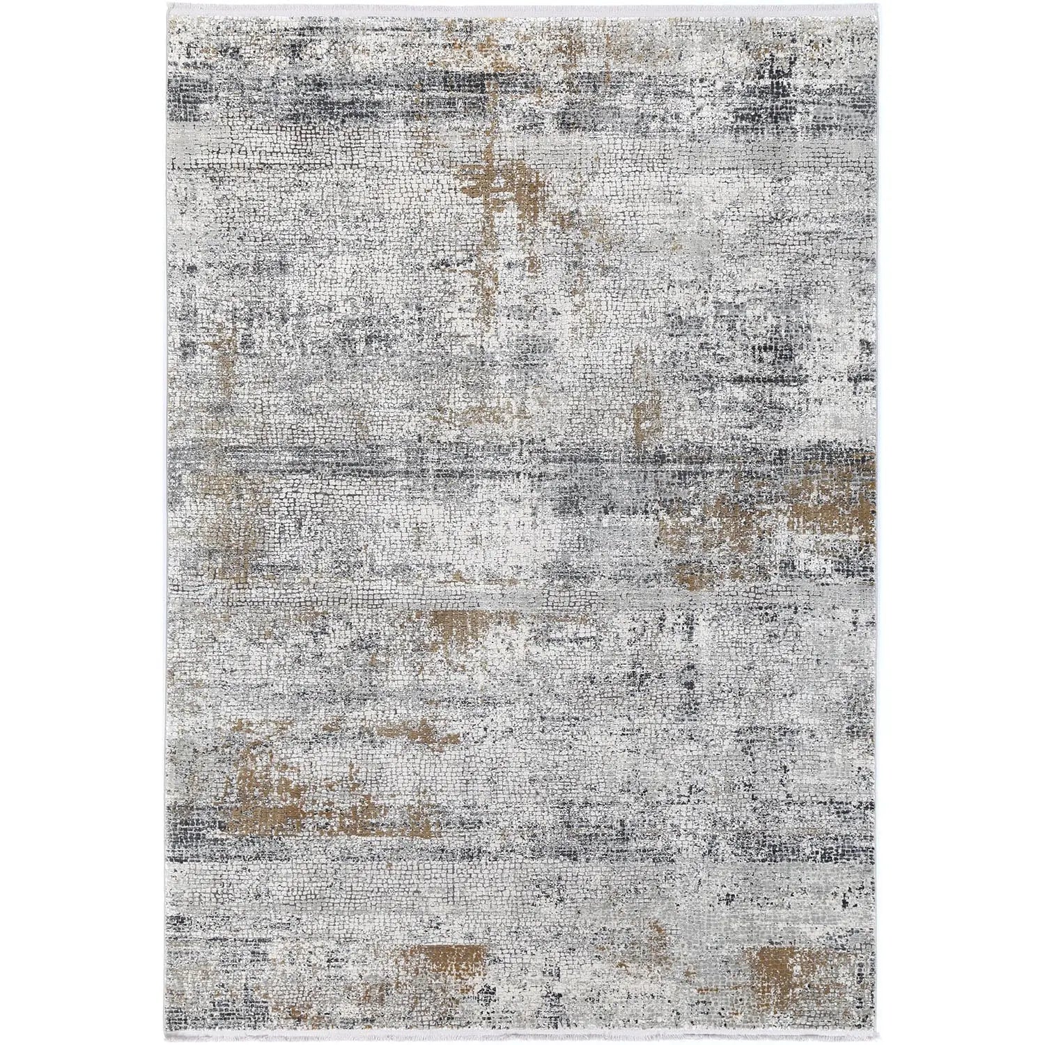 Giorgio Cream & Anthracite Mosaic Rug DecoRug
