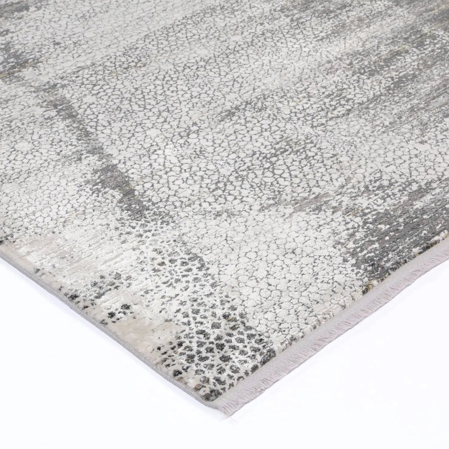 Giorgio Cream & Dark Grey Faded Mosaic Rug DecoRug