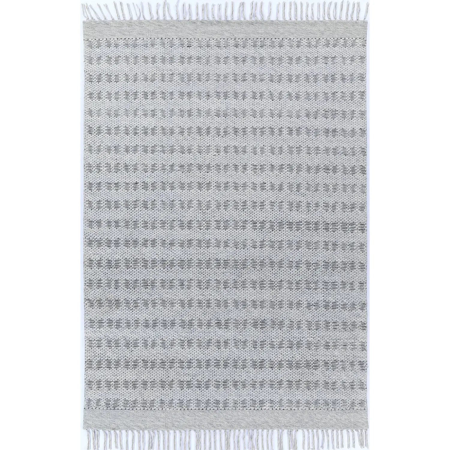Kailua Silver Wool Rug (Brick) DecoRug