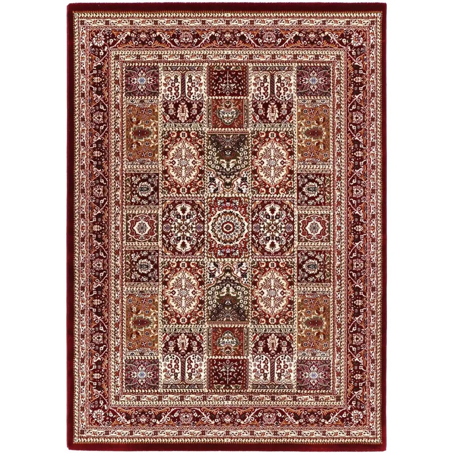 Suzani Red Medallion Traditional Rug Decorug