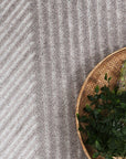 Aegean Cream Grey Geometric Striped Rug BRAVEN