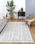 Aegean Cream Grey Matrix Rug BRAVEN