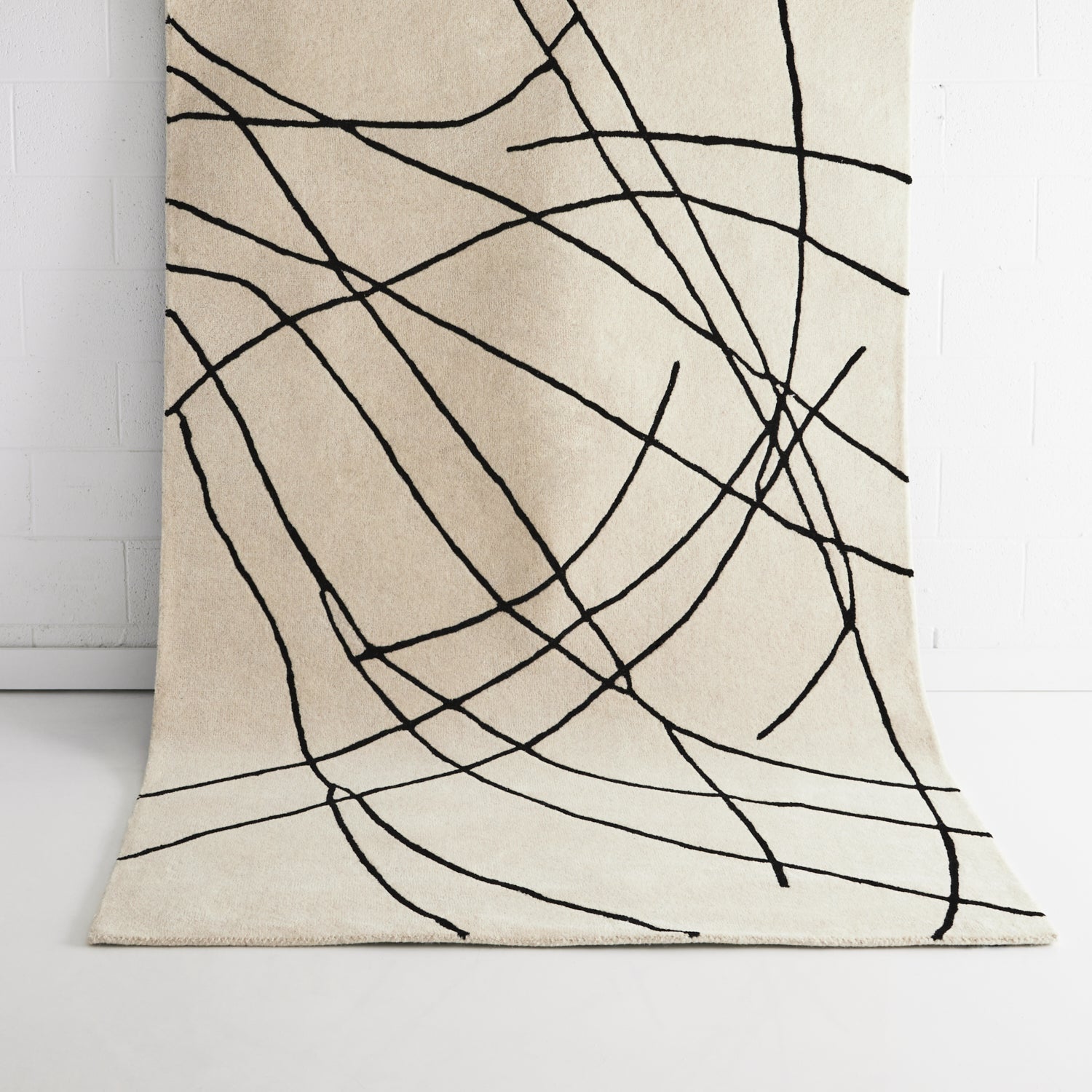 Alison Ivory Charcoal Wool Rug THERUG