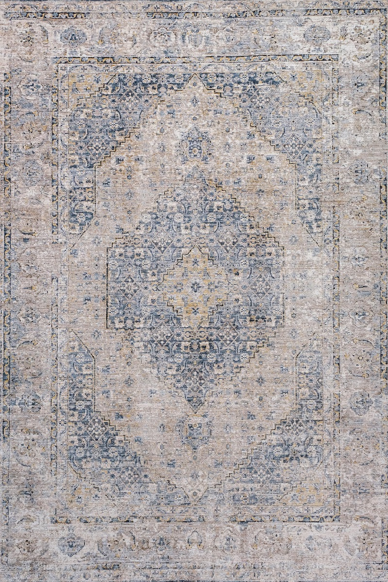 Allen Blue Cream Traditional Rug Smartex Int