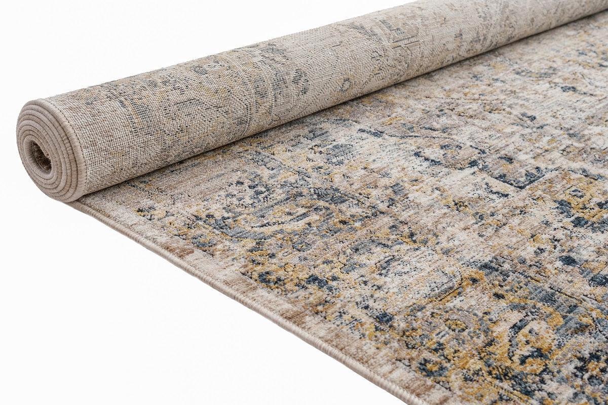 Allen Distressed Blue Transitional Rug Smartex Int