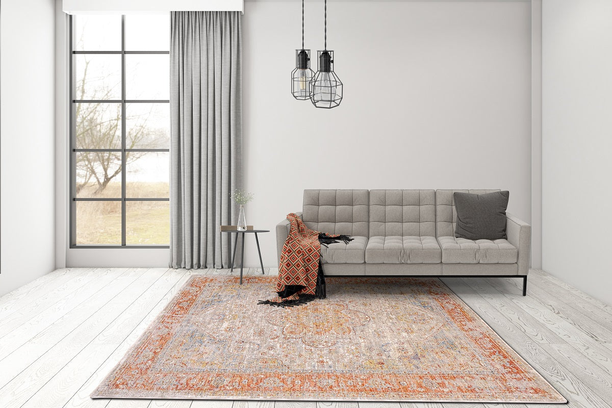 Allen Floral Cream Traditional Rug Smartex Int