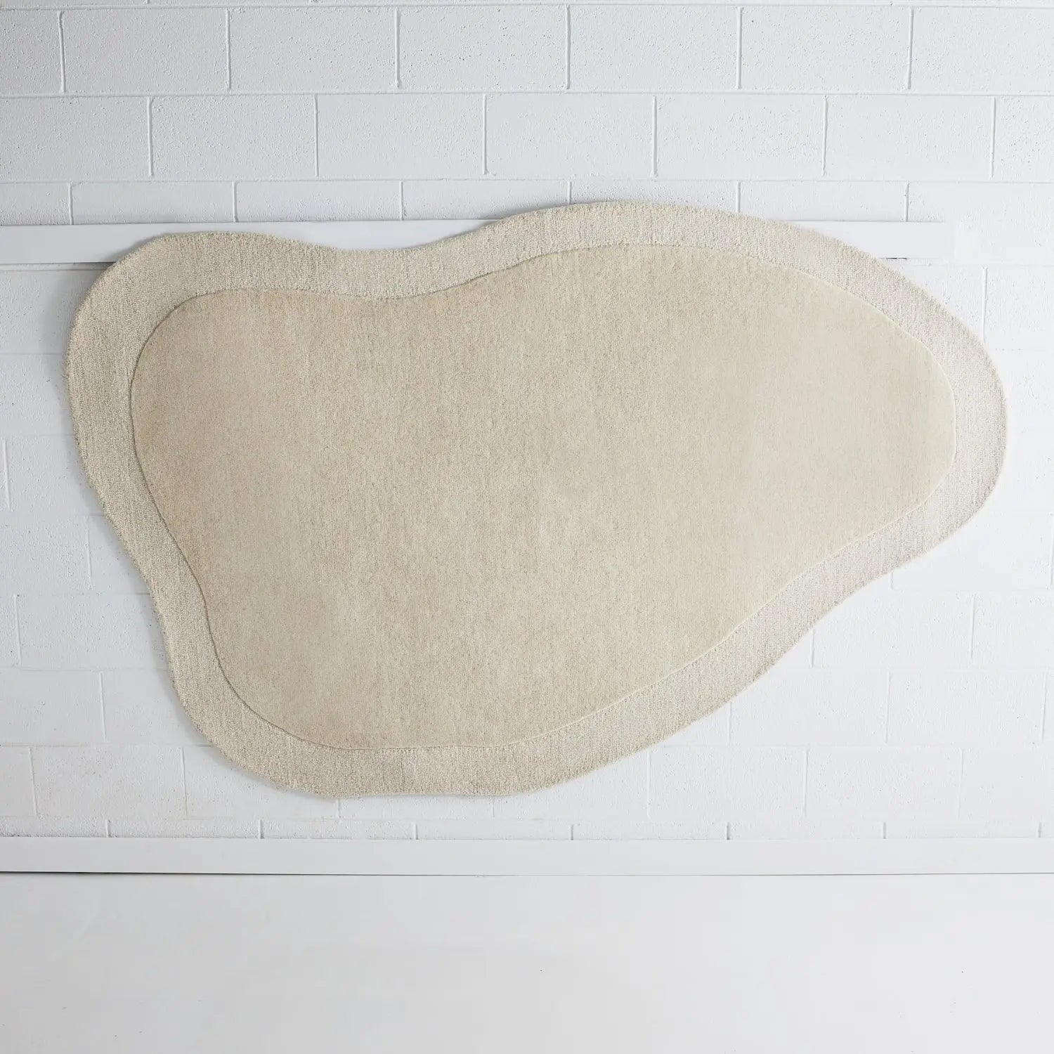 Archer Wool Irregular Rug Ivory - DecoRug