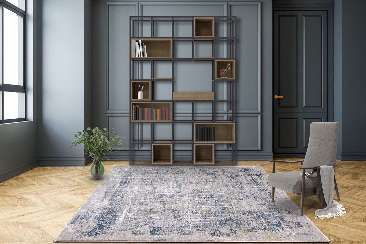 Arwen Lines Blue Modern Rug Smartex Int