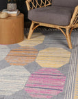 Asilah Navy Yellow Moroccan Rug BRAVEN