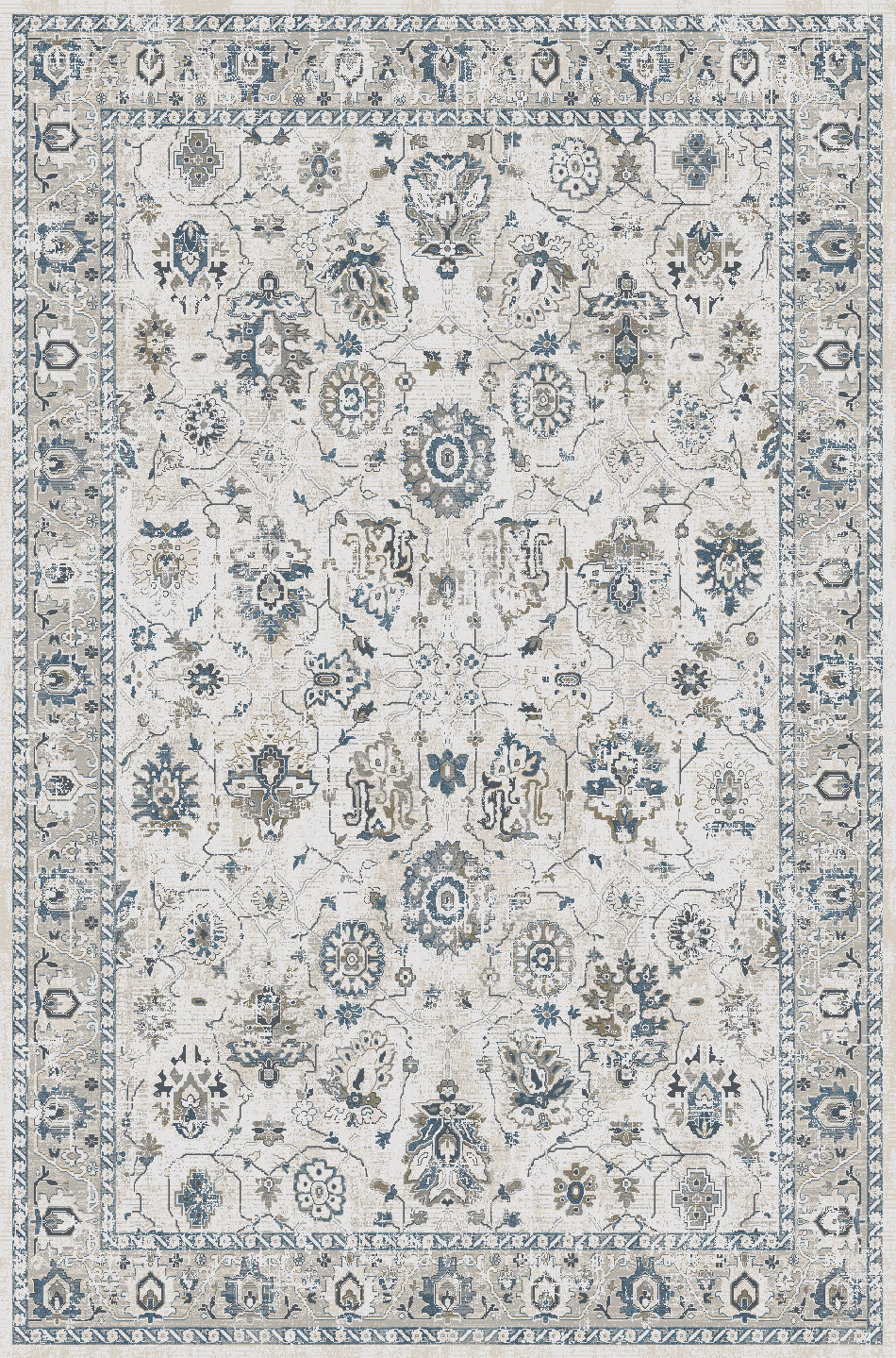Bamboo Floral Cream Multi Rug LTB2B
