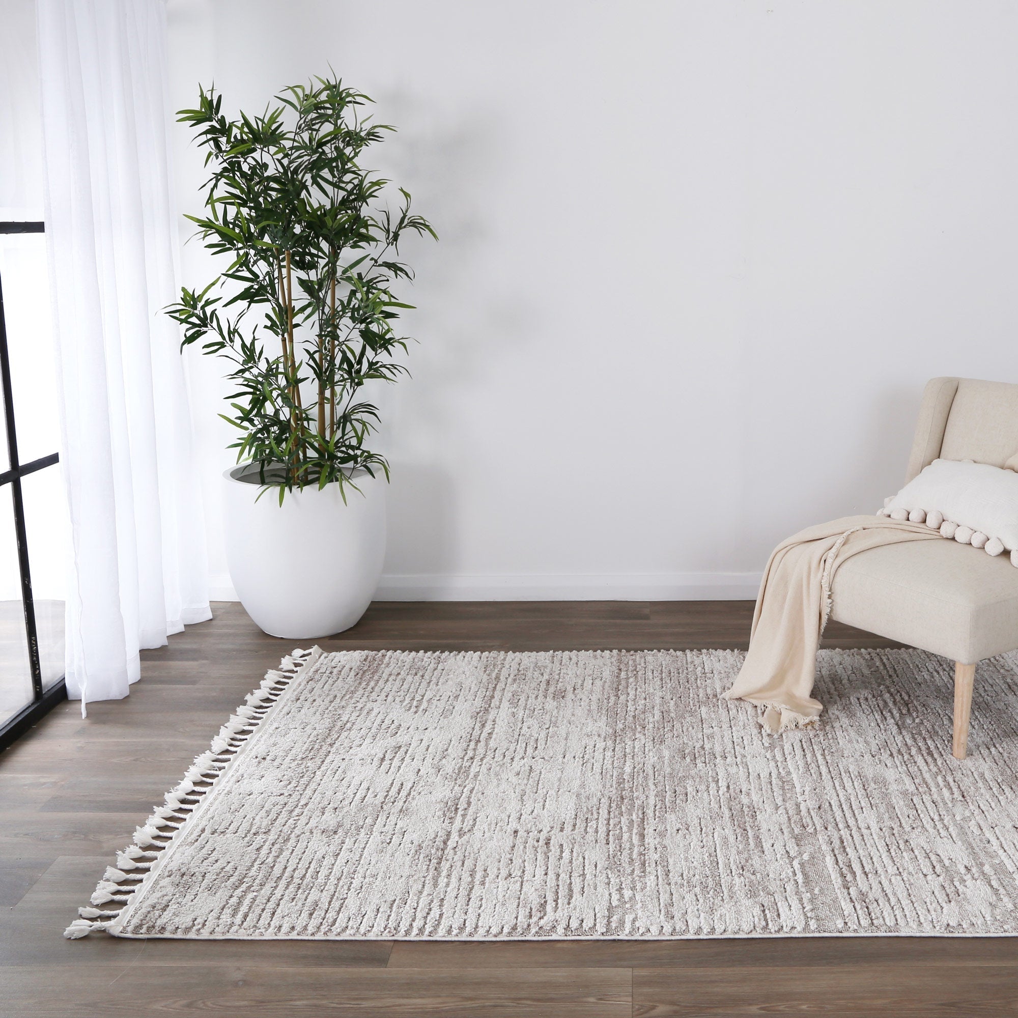 Bilbao Rasha Geometric Beige Rug LTB2B