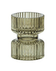 BOBIN GLASS CANDLEHOLDER 6X7.5CM MOSS COAST