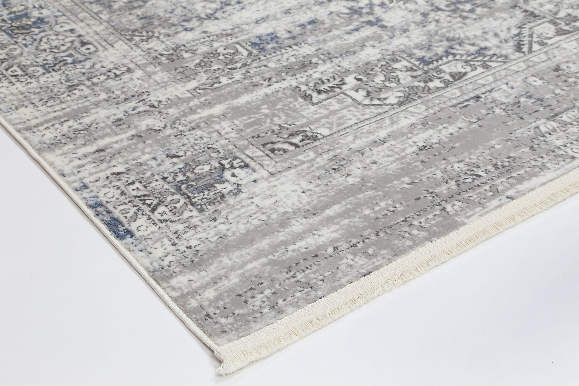 Bohemian Paradise Medalion Grey Blue Rug LTB2B