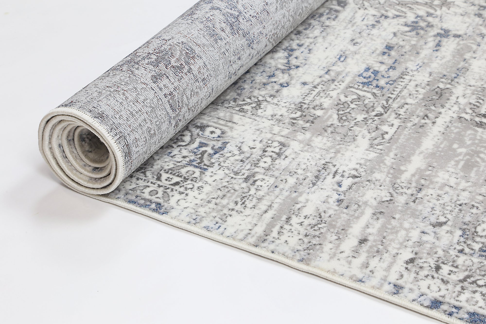Bohemian Paradise Medalion Grey Blue Rug LTB2B