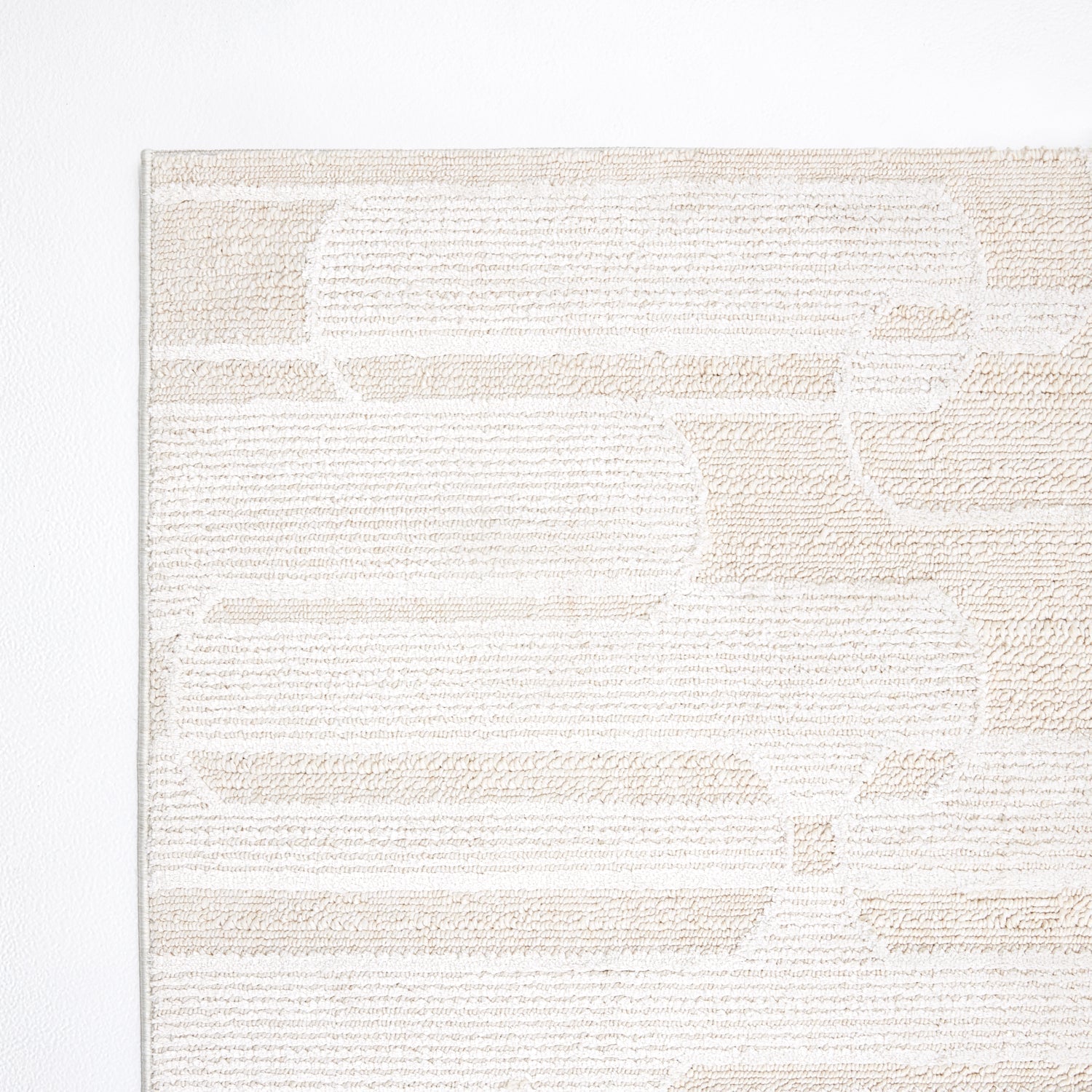 Blaine White Patterned Rug DecoRug