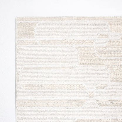 Blaine White Patterned Rug DecoRug