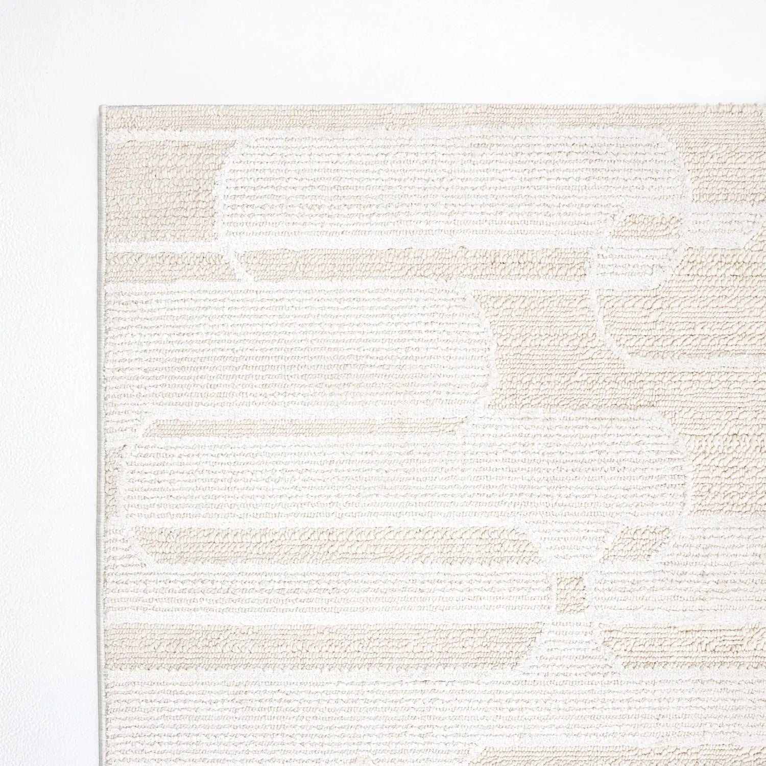 Blaine White Patterned Rug DecoRug