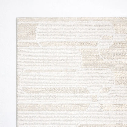 Blaine White Patterned Rug DecoRug