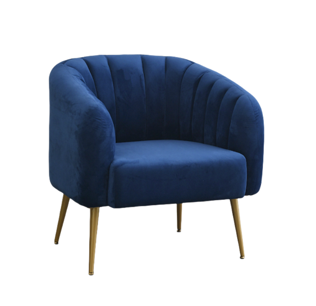 Blue Velvet Accent Chair KAILE