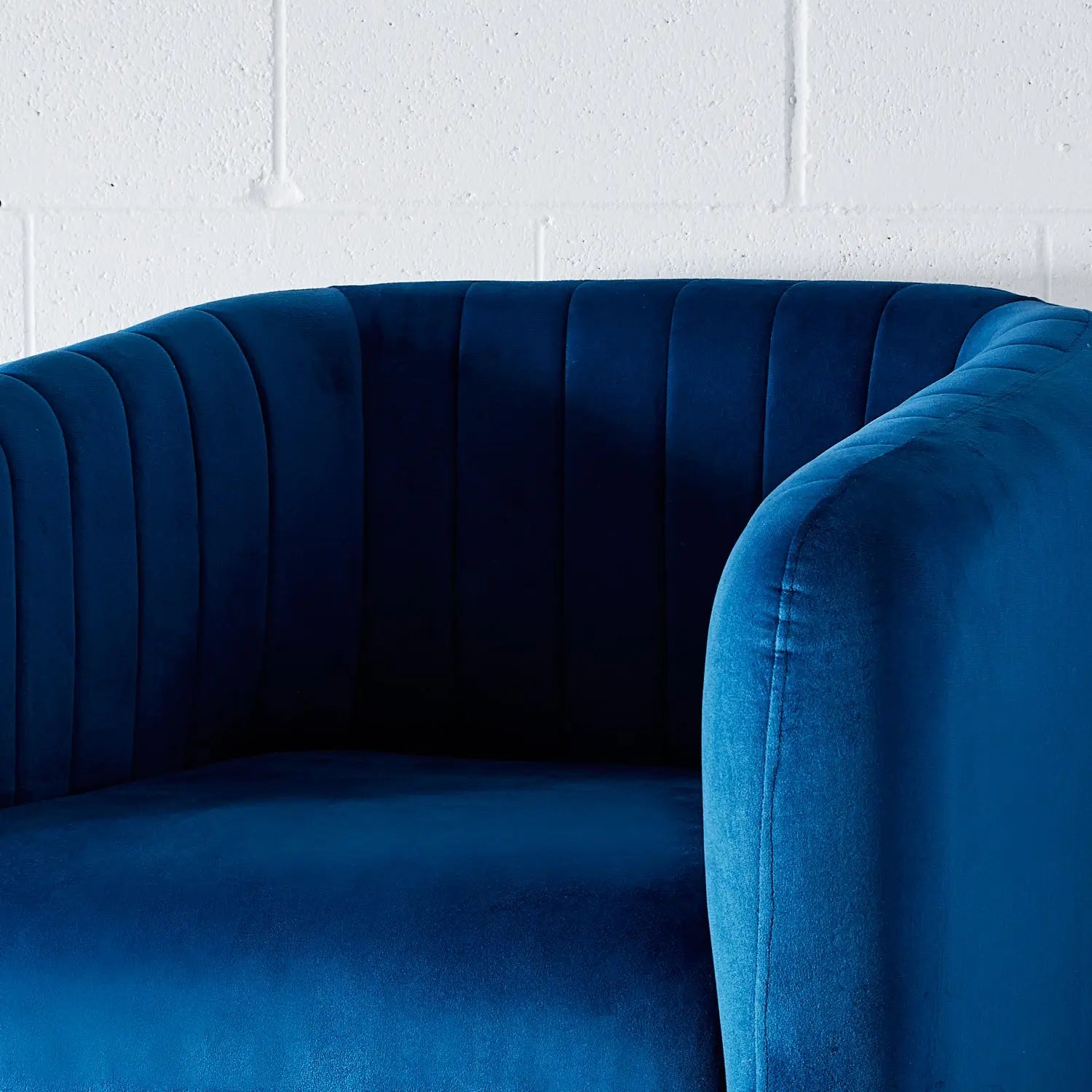 Blue Velvet Accent Chair KAILE