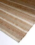 Bondi Jute Striped Floor Rug Natural DREAMHOME