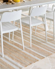 Bondi Jute Striped Floor Rug Natural DREAMHOME