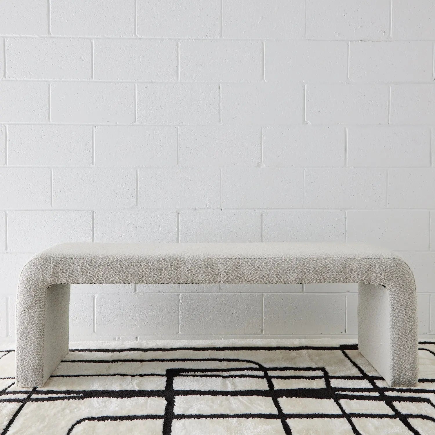 Boucle Bench in Ivory COAST