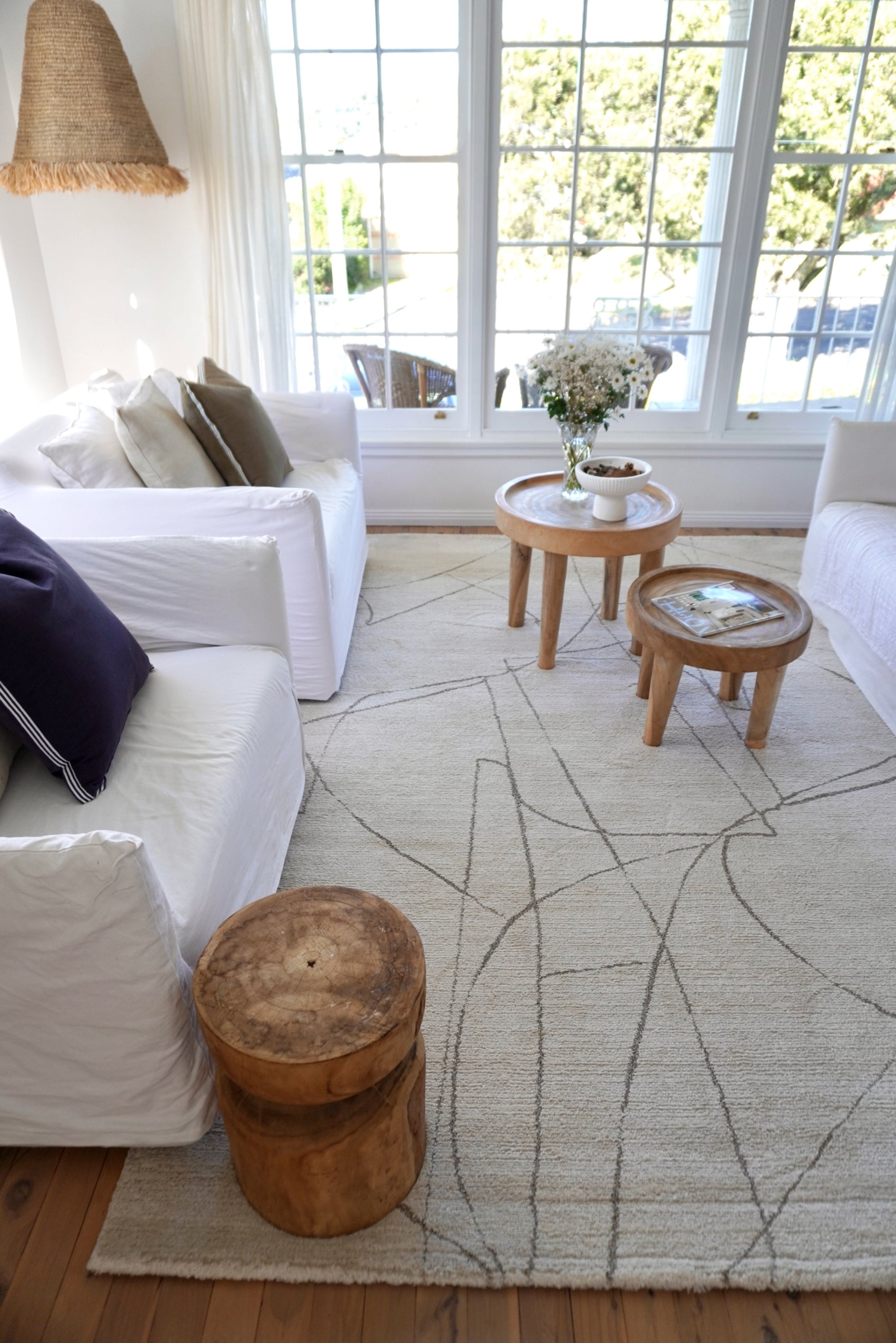 Loki Curves Cream Rug LTB2B