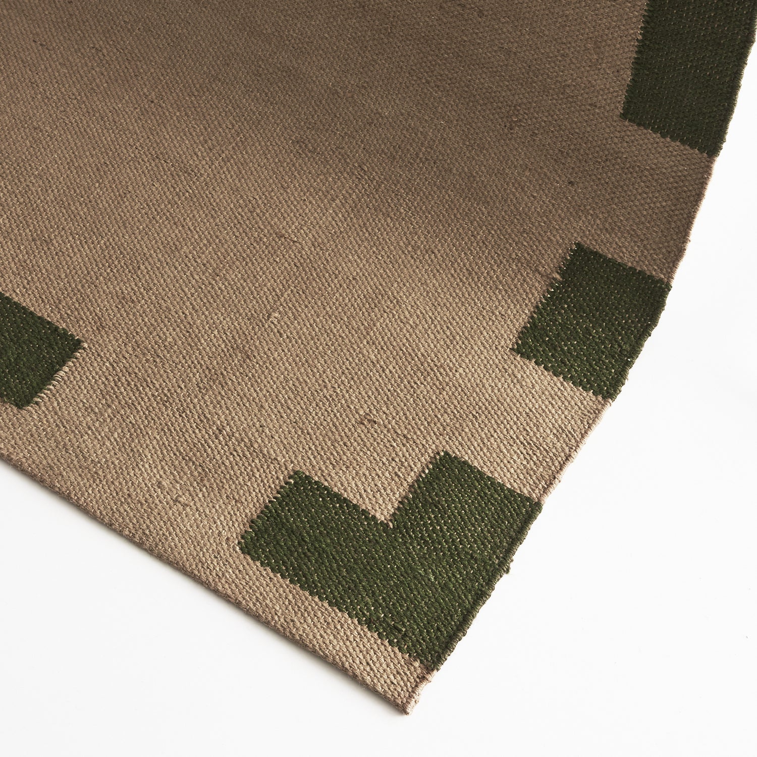 Carlton Natural Green Jute Rug JAVIHOME