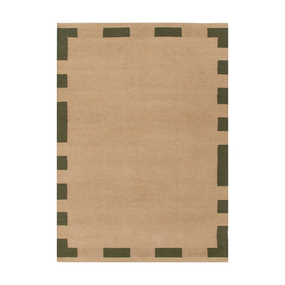 Carlton Natural Green Jute Rug JAVIHOME