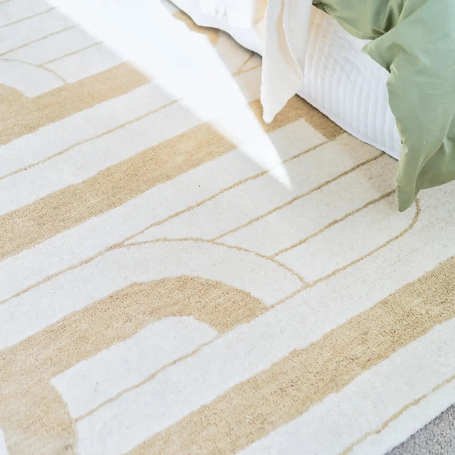 Clovelly Ivory Sand Wool Rug TULSIRAM