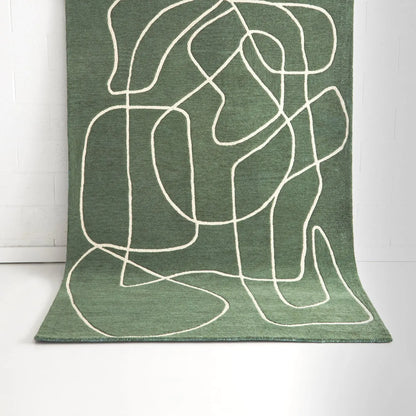 Collins Green Wool Rug DecoRug