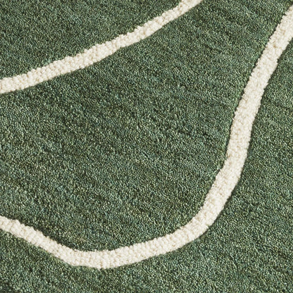 Collins Green Wool Rug DecoRug