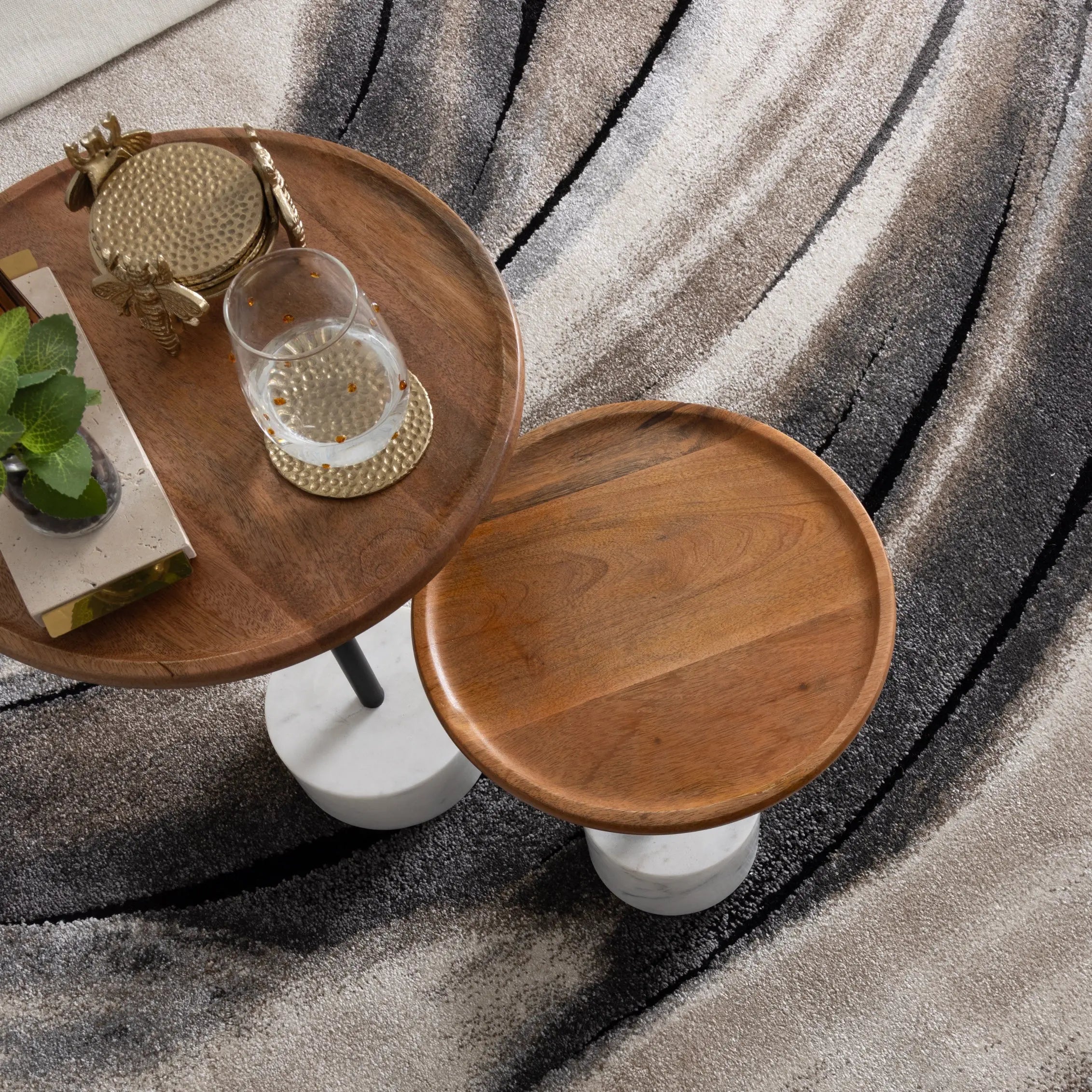 Crete Swirl Beige Grey Rug BRAVEN
