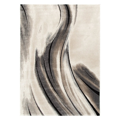 Crete Swirl Beige Grey Rug BRAVEN