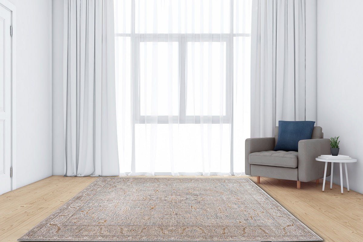 Crucial Blue Transitional Rug Smartex Int