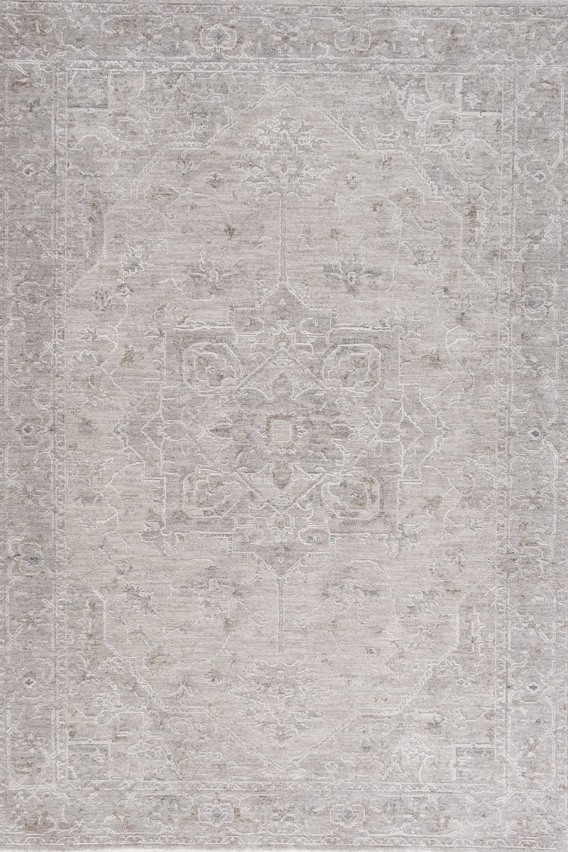 Crucial Distressed Light Grey Transitional Rug Smartex Int