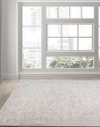 Crucial Distressed Light Grey Transitional Rug Smartex Int