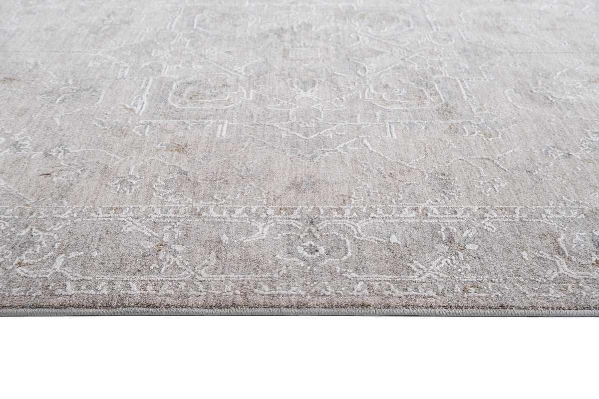 Crucial Distressed Light Grey Transitional Rug Smartex Int