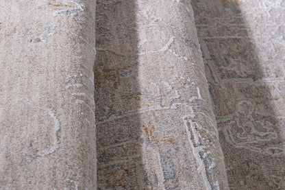 Crucial Distressed Light Grey Transitional Rug Smartex Int