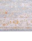 Crucial Floral Blue Transitional Rug Smartex Int